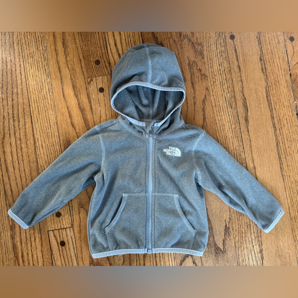 Baby North Face Grey Fleece Jacket Size 6-12mo